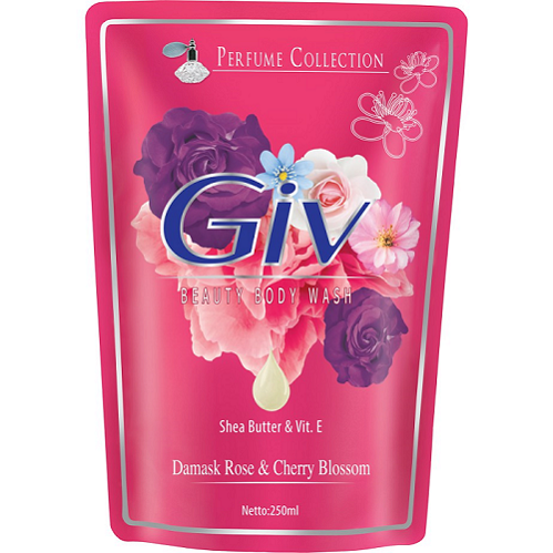 Giv Body Wash Damask Rose and Cherry 250ml REFILL